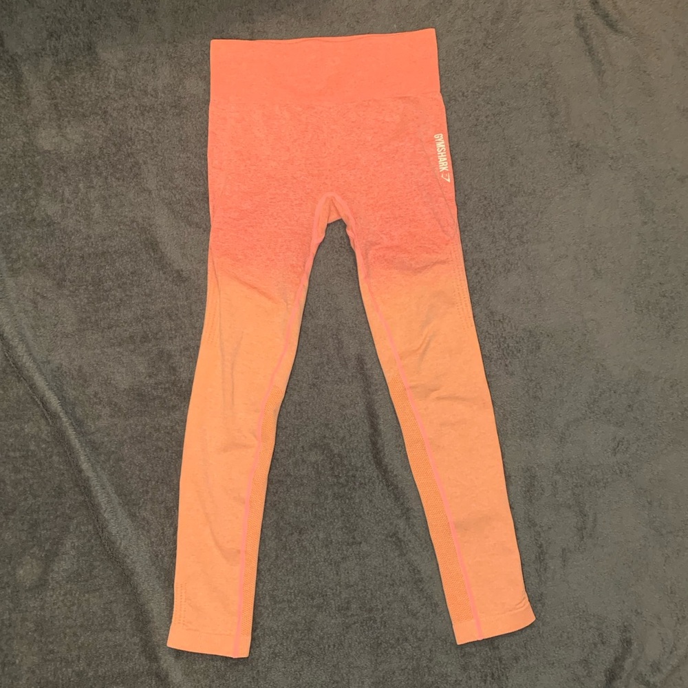 GYMSHARK, women’s Adapt Ombre Seamless Leggings, coral, size: S